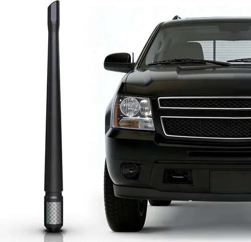 Vista 39 de TEKK Carbon Fiber Short Antenna Compatible with 2006 to 2026 Silverado 1500 / GMC Sierra 1500/7.9 Inches Premium Flexible Rubber/Designed for