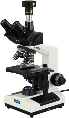 Vista 4 de OMAX Microscopio reemplazable trinocular compuesto 40X-2000X LED con cámara USB 10MP