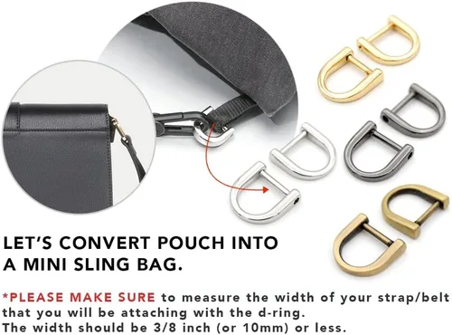 Vista 2 de CRAFTMEMORE Anillo de tornillo de grillete pequeño con anillos en D para llaves y extractor de cremallera, pulsera paracord de repuesto de 3/8 Latón