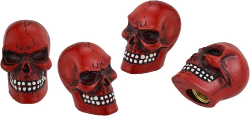 Vista 5 de Lunsom Tapón de válvula de aire de calavera para válvulas de resina, tapas de vástago de neumático de automóvil, accesorios para la mayoría