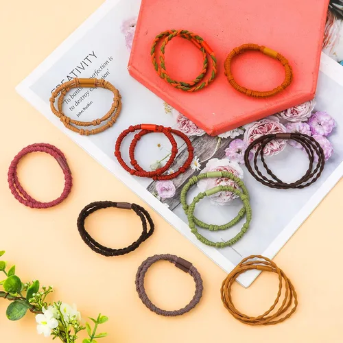Vista 6 de 20 pulseras para el cabello para mujeres y hombres, pulseras bohemias para el cabello, elásticas para el cabello, sin daños, para cabello grueso