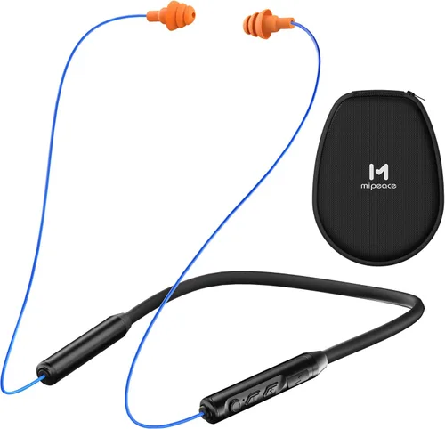 Vista 10 de MIPEACE Auriculares Bluetooth Tapones para los Oídos, Auriculares Inalámbricos con Banda para el Cuello Tapones-29db Reducción de Ruido Aislantes