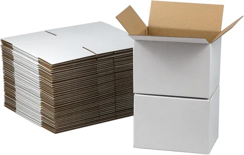 Vista 20 de Cajas de envío de 4 x 4 x 4 pulgadas, set de 40, caja de cartón corrugado marrón para embalaje de correspondencia de pequeña empresa