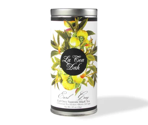 Vista 19 de Té verde albaricoque y melocotón de La Tea Dah, delicioso té de melocotón afrutado hecho con hojas de té verde de pólvora ligeramente cafeinadas