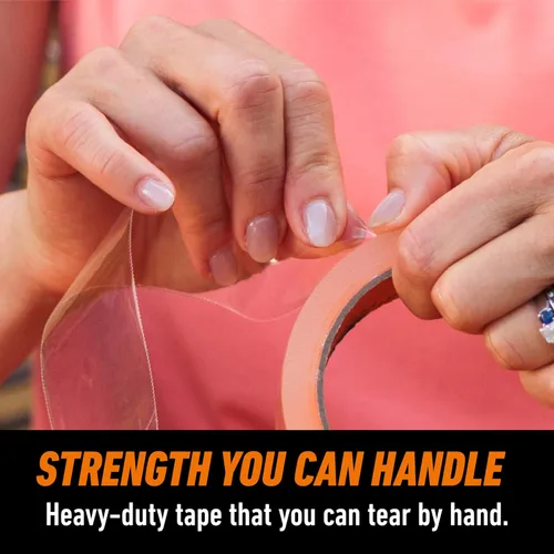 Vista 4 de Cinta Transparente Crystal Clear Gorilla, 1.88" x 18 yardas (Paquete de 1) - Resistente a la Intemperie para Proyectos y Reparaciones en Interiores