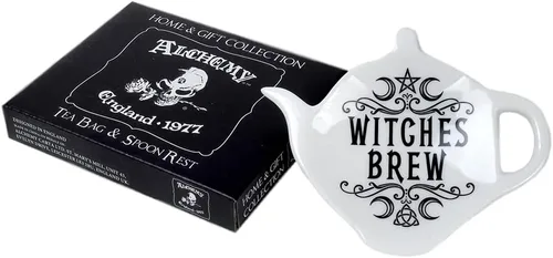 Vista 2 de Pacific Giftware Alchemy England - Soporte para cucharas de cerámica para cocina, café, té, decoración de brujas, utensilios para Halloween, gótico