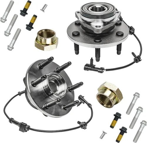 Vista 34 de Detroit Axle - Kit de suspensión de 14 piezas para Jeep Liberty 2006-2007, 2 cubos de rodamiento de ruedas, 2 brazos de control superior, 2 rótulas