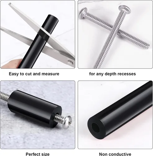 Vista 3 de Zonon Kit de extensores de salida eléctrica con 150 piezas de espaciadores de salida, 60 piezas de tornillos de salida y 90 piezas de tornillos