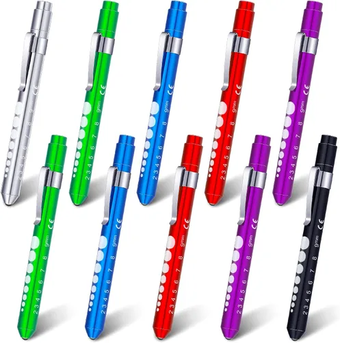 Vista 10 de Nuanchu 6 lámparas de pluma para enfermera, luz LED reutilizable con calibre de pupila, enfermeras, alfiler de luz para antorcha, estudiantes