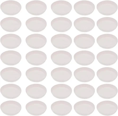 Vista 9 de DOITOOL 100 unids desechables de papel tapa de bebida reciclada taza de café cubierta perfecta para fiestas/boda/cocina casera blanca