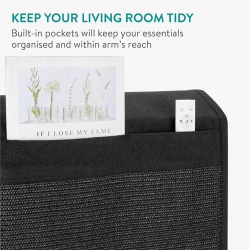 Vista 3 de Navaris Protector de sofá para gatos con espacio de almacenamiento, almohadilla de sisal duradera, alfombrilla rascador para evitar que los gatos