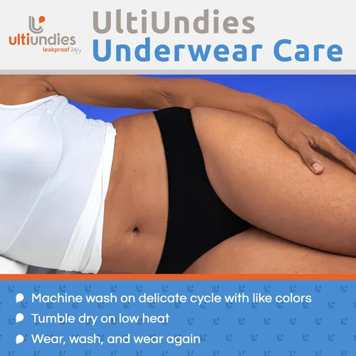 Vista 8 de Bikini Modal - Ropa interior para incontinencia para mujer, bragas reutilizables a prueba de fugas con absorción de luz, para protección diaria