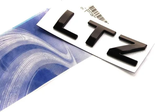 Vista 2 de Yoaoo 1 emblema de placa de identificación de letra LTZ negra OEM 2008-2015 compatible con Silverado Yukon Sierra brillante