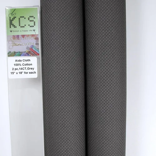 Vista 113 de KCS 2 cajas de tela de costura de algodón para punto de cruz de 15 x 18 pulgadas (blanco antiguo, 11 unidades)