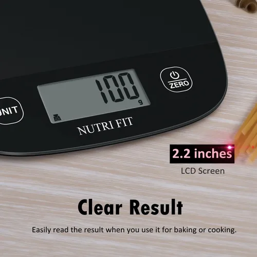 Vista 5 de NUTRI FIT - Báscula de alimentos para básculas de cocina, digital, pesa gramos y onzas, báscula de repostería precisa para pérdida de peso, cocina