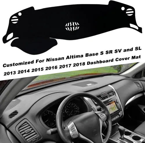 Vista 3 de Cubierta de Alfombrilla para Tablero Alfombrilla de Consola Central Interior Personalizada Compatible con Nissan Altima S SR SV y SL Sedán 2013 2014