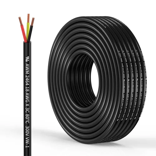 Vista 10 de Cable Eléctrico de Calibre 12, 2 Conductores, Cable de 12 AWG Trenzado, Cordón de PVC, Cable de Cobre Libre de Oxígeno 10FT/3.1M para Iluminación