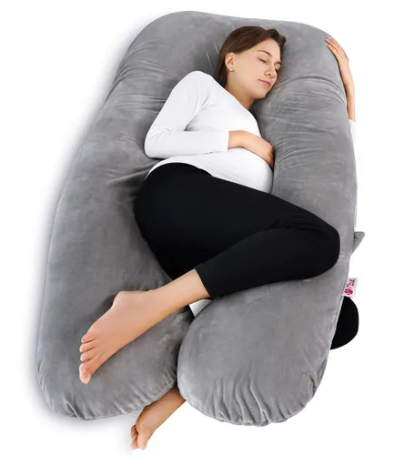 Vista 19 de Meiz Almohada de embarazo, almohada corporal de embarazo, almohadas de embarazo para dormir, almohada de maternidad para mujeres embarazadas