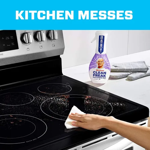 Vista 5 de Mr. Clean Freak - Paquete de spray de limpieza profunda para múltiples superficies, 1 iniciador + 1 recambio