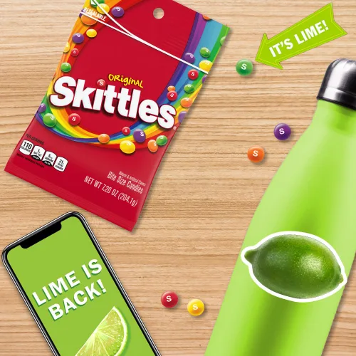 Vista 6 de SKITTLES Caramelos masticables originales, bolsa de 7.2 onzas