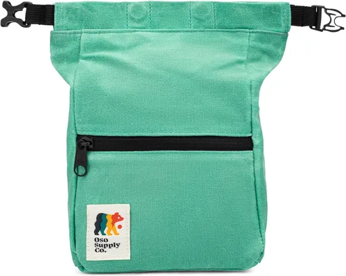 Vista 10 de Kulshan Bouldering Bucket, bolsa de tiza de gran tamaño para escalada en roca, maceta de tiza con cierre magnético enrollable, bucle de cepillo