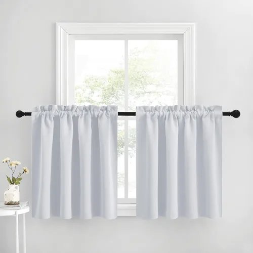 Vista 19 de NICETOWN Cenefas de Ventana Opacas con Aislamiento Térmico para Guardería - Paneles de Cortina con Bolsillo para Barra de Decoración del Hogar