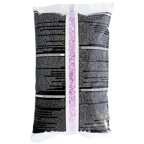 Vista 2 de Waxness Spa Choice - Perlas de cera dura cremosa sin colofonia de jazmín morado, 2.2 libras / 2.2 lbs / 1 kg