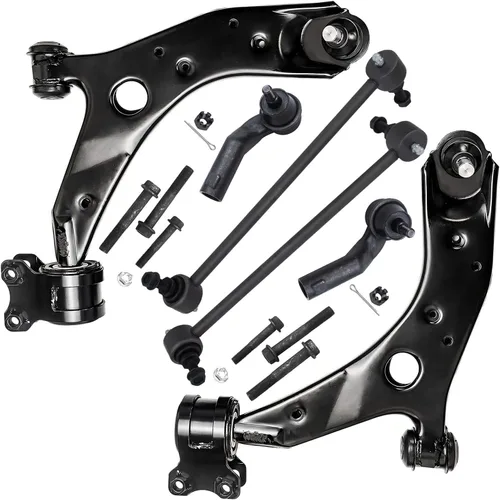 Vista 243 de Detroit Axle - Kit de extremo delantero RWD para Chrysler 300 Dodge Charge Challenger 2011-2019, 2 brazos de control inferiores traseros 2 rótulas