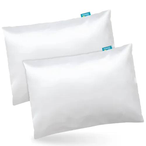 Vista 7 de Biloban Paquete de 2 fundas de almohada de algodón orgánico para niños pequeños, almohadas de 13 x 18 pulgadas o 14 x 19 pulgadas, funda de almohada