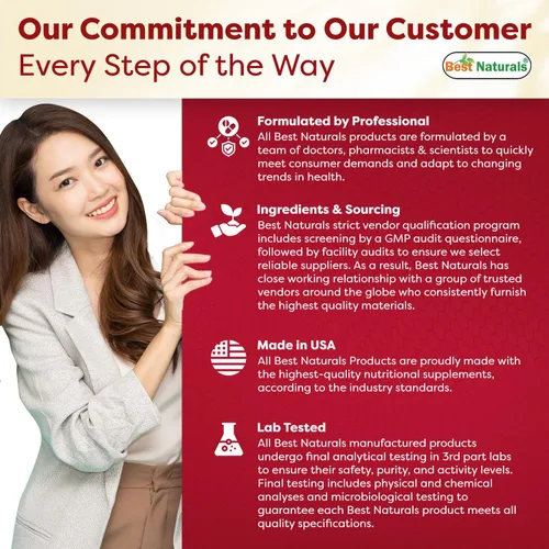 Vista 4 de Best Naturals L-Arginina 500mg 250 Cápsulas (250 unidades (Paquete de 2))