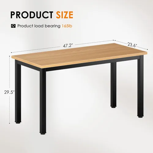 Vista 200 de DlandHome Escritorio pequeño para computadora de 31.5 pulgadas, mesa de escritura para espacios pequeños, mesa de estudio, escritorio para Negro