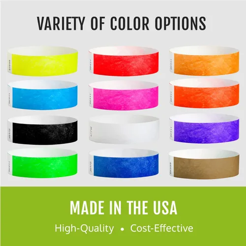 Vista 6 de WristCo Variety - Pack de pulseras de 3/4 pulgadas Tyvek, Paquete variado