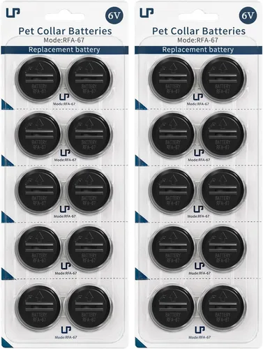 Vista 8 de LP RFA-67 RFA-67D-11 - Baterías de repuesto para collar de mascotas de 6 V, paquete de 10 unidades, compatibles con collares electrónicos Petsafe