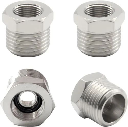 Vista 9 de Adaptador de manguera de agua de latón niquelado G 1/2 hembra a 3/8 macho convertidor de compresión reductor conector para grifo de cocina