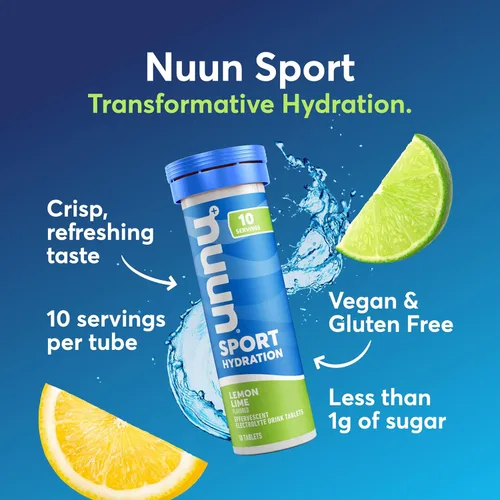 Vista 2 de Nuun Hidratación - Tabletas de electrolitos - Mezcla de bebida con sodio, potasio, cloruro, calcio, magnesio, 1g y 0g de azúcar Vegano, sin