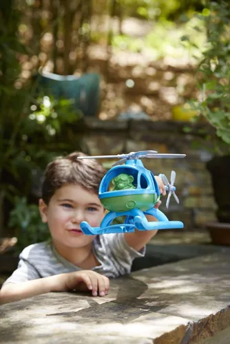 Vista 2 de Helicóptero Green Toys, azul/verde
