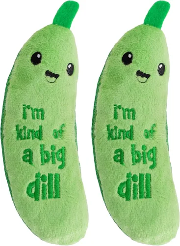 Vista 9 de Catstages - Juguete de salud dental para gato con hierba gatera, modelo Crunchy Pickle Kicker