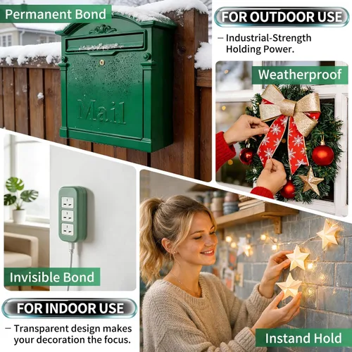 Vista 5 de EZlifego Cinta de Doble Cara Resistente, Cinta Adhesiva de Doble Cara Nano, Cinta de Montaje Transparente Tiras Adhesivas para Colgar Imágenes