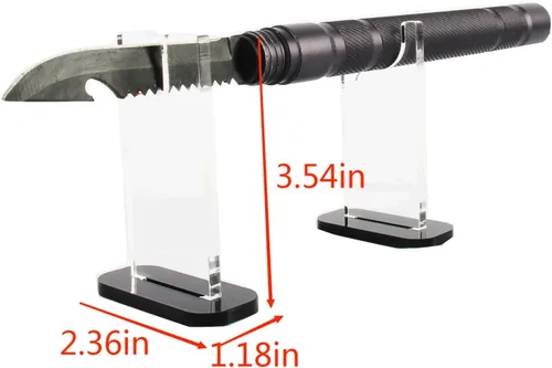 Vista 6 de 4 soportes de exhibición de cuchillos, coleccionista de cuchillos de acrílico, soporte de hoja extensible para cuchillos, soporte para cuchillo