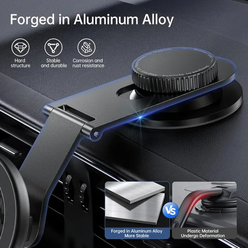 Vista 3 de SYNCWIRE Se adapta a MagSafe - Soporte de automóvil para tablero universal, pantalla Tesla, soporte magnético para teléfono para automóvil, brazo