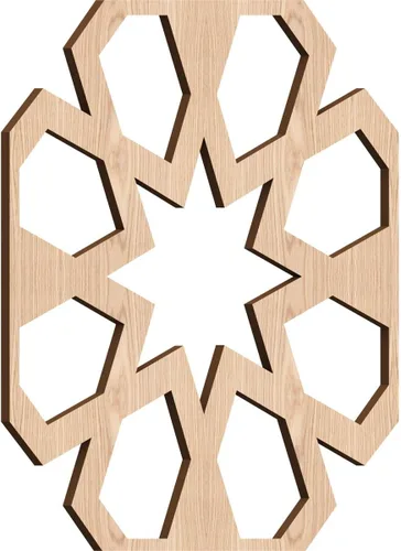 Vista 11 de Jackson Decorative Fretwork Wood Wall Panels, Large, 23 3/8" W x 23 3/8" H x 1/4" T, Cherry