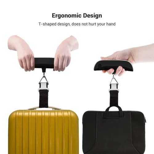 Vista 6 de Mini portátil digital de mano de 1102lbs pequeña electrónica de bolsillo de viaje pesaje eléctrico digital colgante maleta equipaje báscula