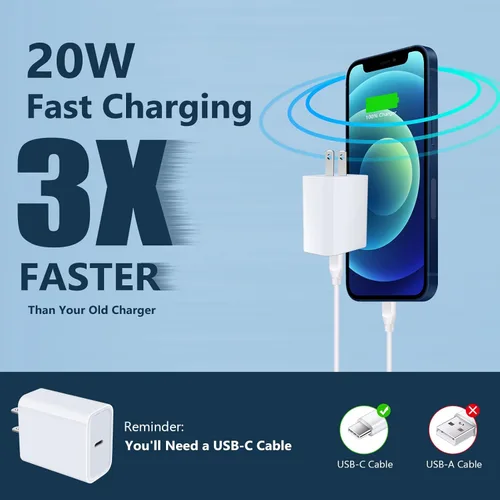 Vista 3 de Cargador rápido USB C Pixel 10 9 8 para Google Pixel 10a 10 Pro XL 9a 9 Pro 8a 8 7a 7 6a 6 5a 5 4a 4XL 3a 3XL 2, Samsung S26 S25 S24 S23, 20W PD