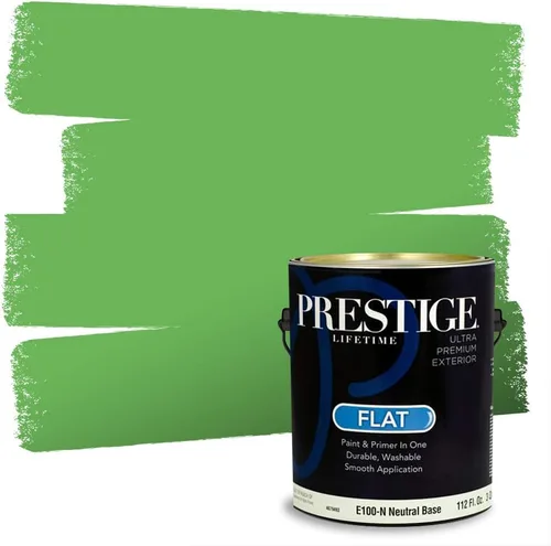Vista 118 de PRESTIGE Pintura exterior e imprimación en uno, aloe, plano, 1 galón