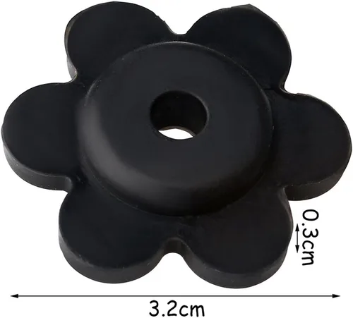 Vista 3 de 5 topes de bandera, tapones de goma para bandera de jardín, topes para poste de bandera de jardín de Navidad