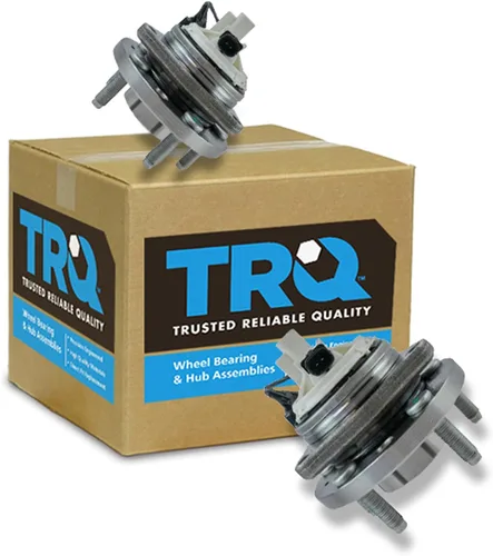 Vista 180 de TRQ Conjunto de rodamiento y cubo de rueda delantera de 2 piezas compatible con Chevrolet Trailblazer 02-09, Trailblazer EXT 02-06, GMC Envoy 02-09