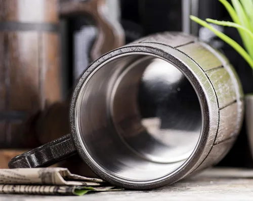 Vista 4 de Definitely Not A Mimic Beer Mug. DM Wooden Beer Mug. Dungeon and Dragons Mug. Dungeon Master Mug. D&D Gift. Gifts for dnd Lovers Beer Stein Gift for