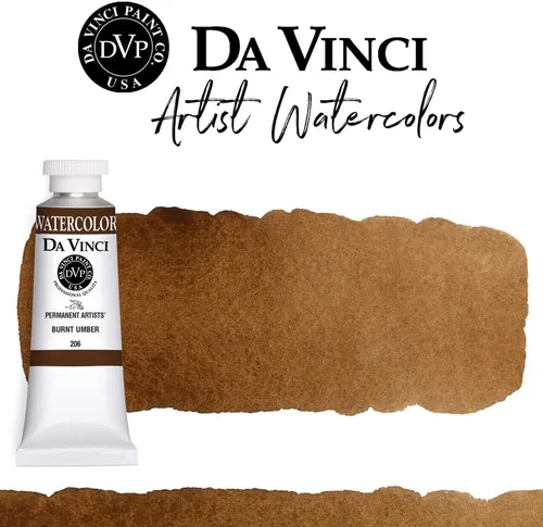 Vista 6 de DA VINCI PAINTS Pintura Acuarela Profesional para Artistas, Alizarin Crimson (Quinacridone), 37ml Índigo