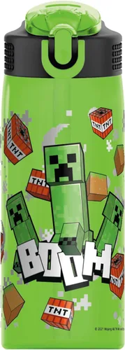 Vista 31 de Zak Designs Disney Frozen 2 - Cubierta de boquilla para niños y asa de transporte integrada hecha de plástico, diseño de botella de agua a prueba