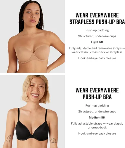 Vista 5 de Victoria's Secret PINK - Brasier con efecto realce para mujer, colección Wear Everywhere (tallas 32A-40DDD)